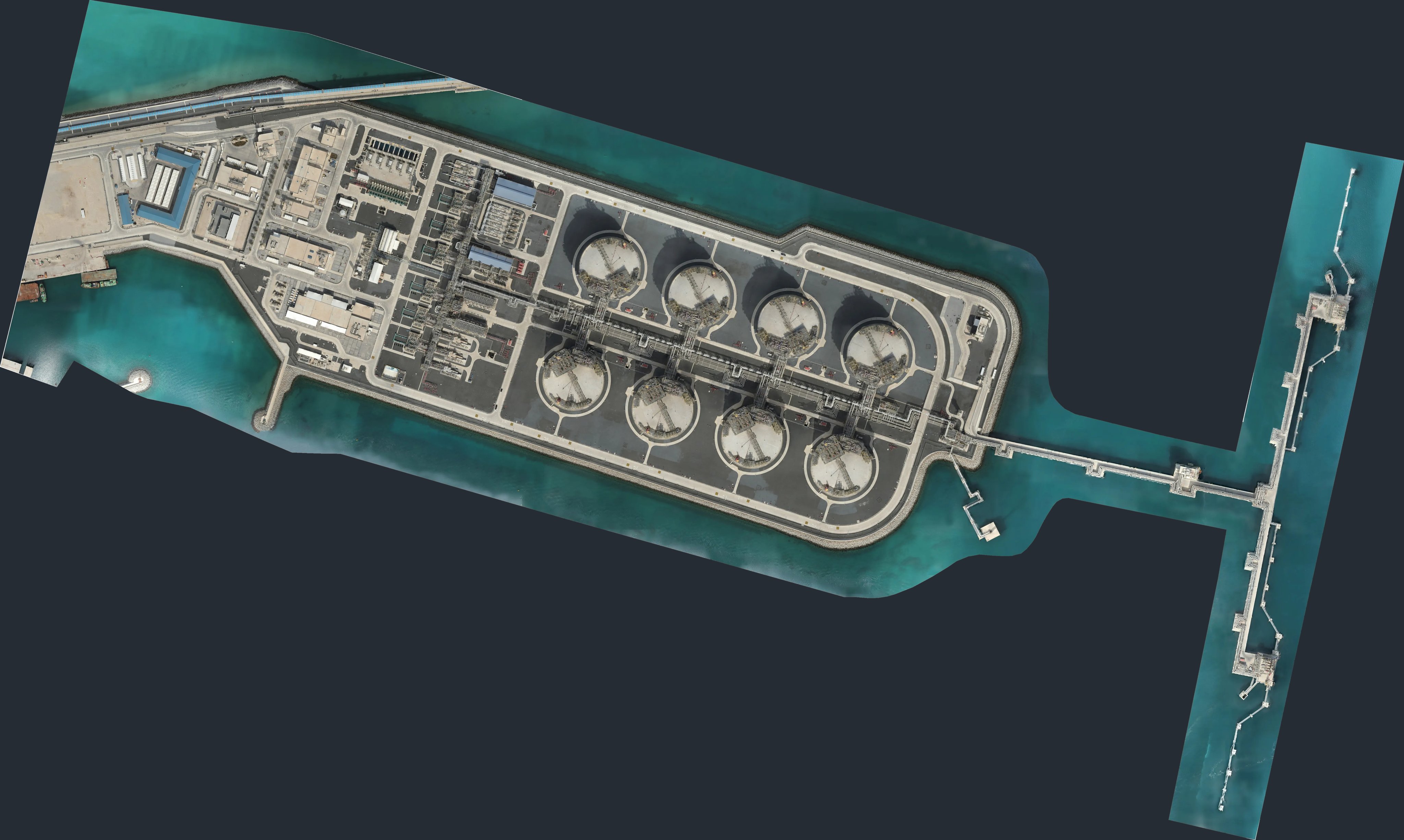 Orthomosaic of the tank terminal